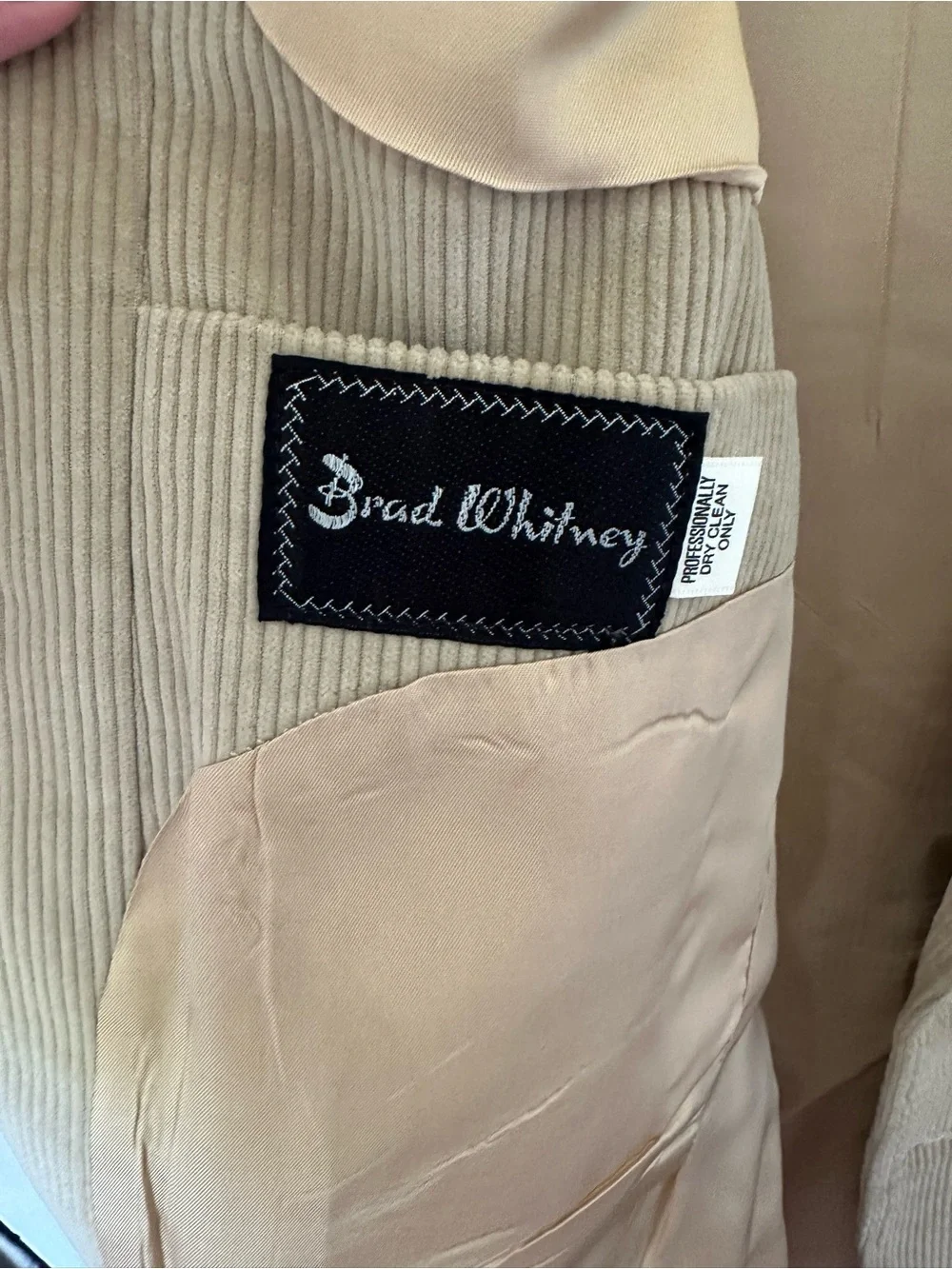 Men's Two-Tone Tan Corduroy Western Blazer